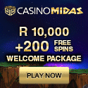 ZAR Online Casino Midas - R15,000 free welcome bonus 